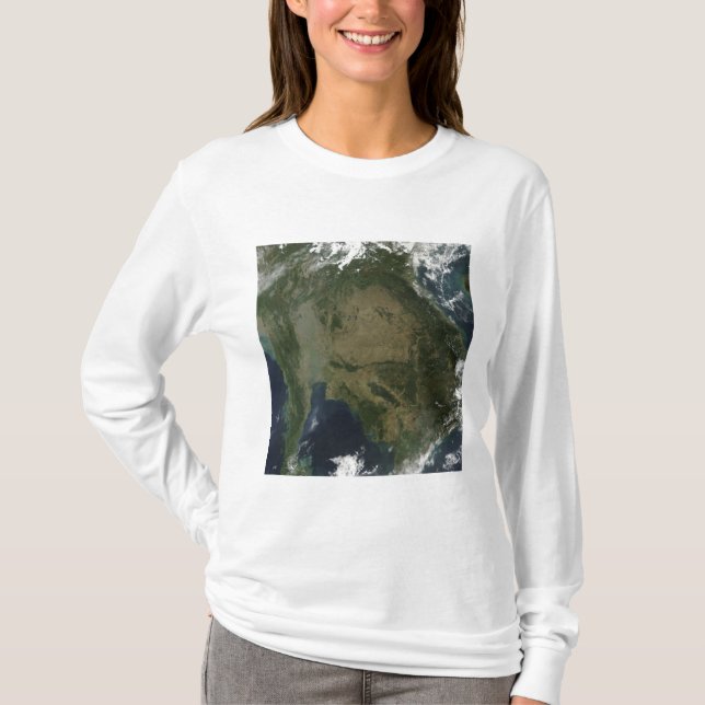 Satellitenansicht von Indochina T-Shirt (Vorderseite)
