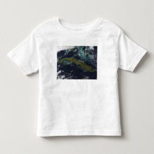 Satellitenansicht von Kuba Kleinkind T-shirt