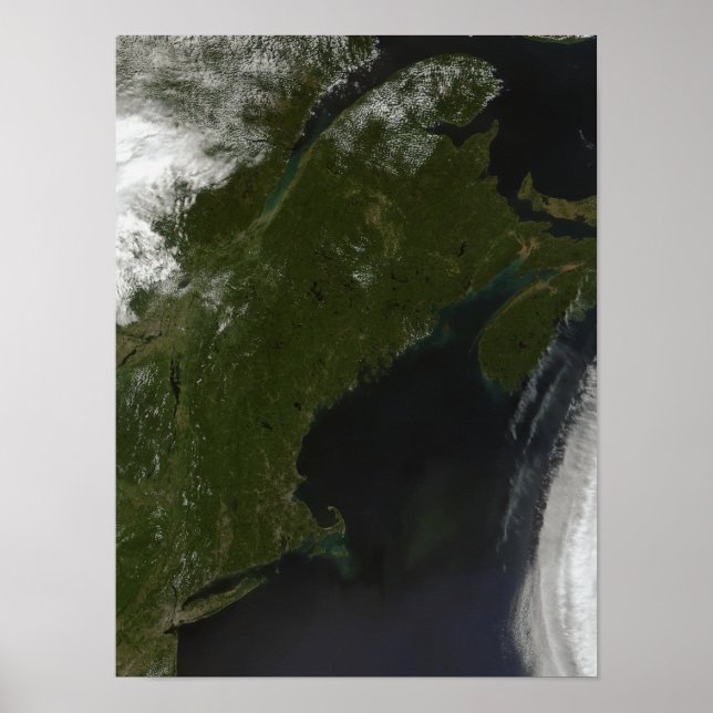 Satellitenansicht von New England Poster (Vorne)
