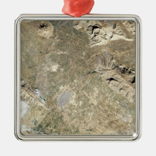 Satellitenansicht von Persepolis Silbernes Ornament