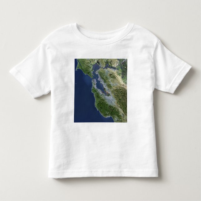 Satellitenansicht von San Francisco, Kalifornien Kleinkind T-shirt (Vorderseite)