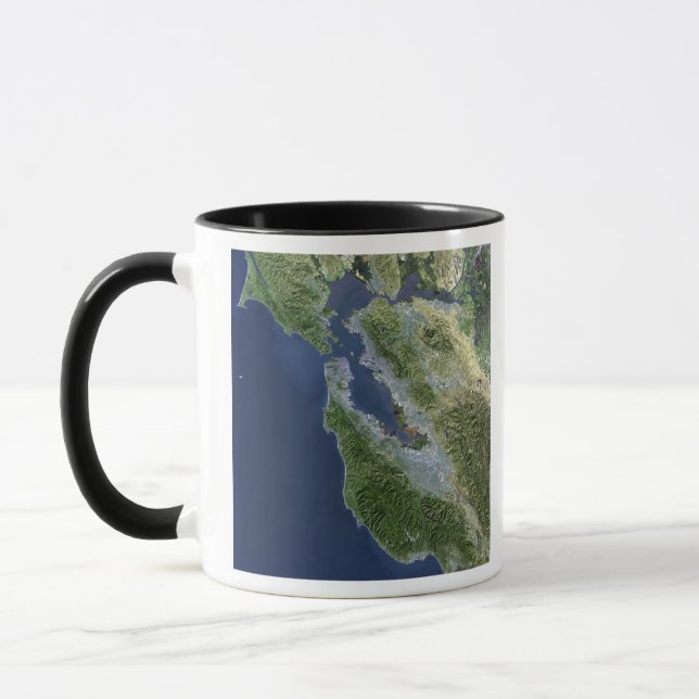 Satellitenansicht von San Francisco, Kalifornien Tasse (Links)