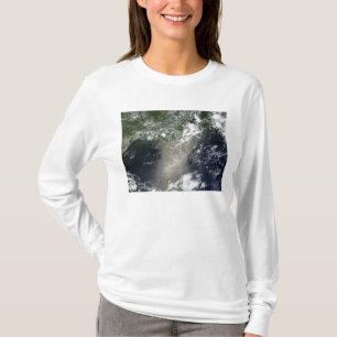 Satellitenansicht von Streifen und Ölbändern T-Shirt