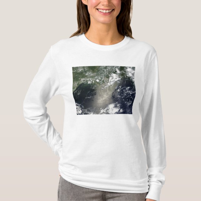 Satellitenansicht von Streifen und Ölbändern T-Shirt (Vorderseite)