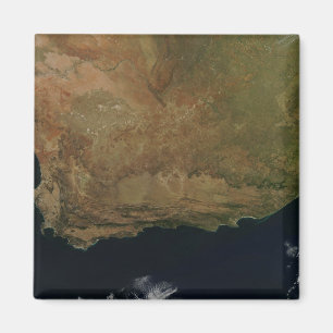 Satellitenansicht von Südafrika Magnet