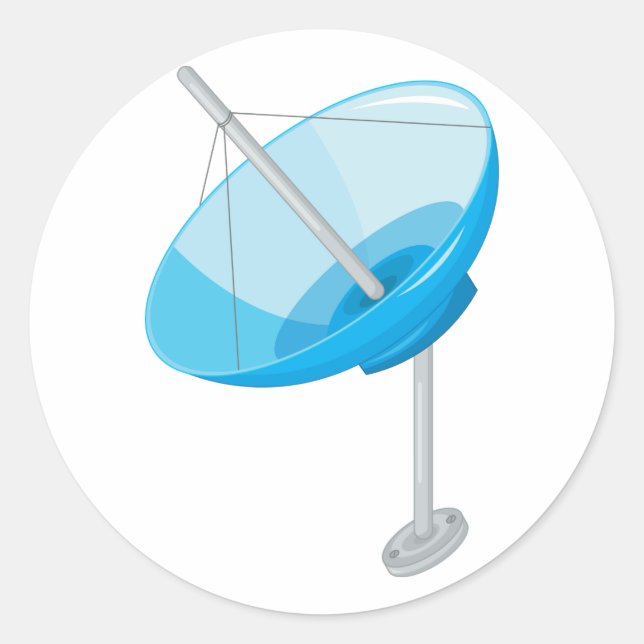 Satellitenaufkleber Runder Aufkleber (Vorderseite)