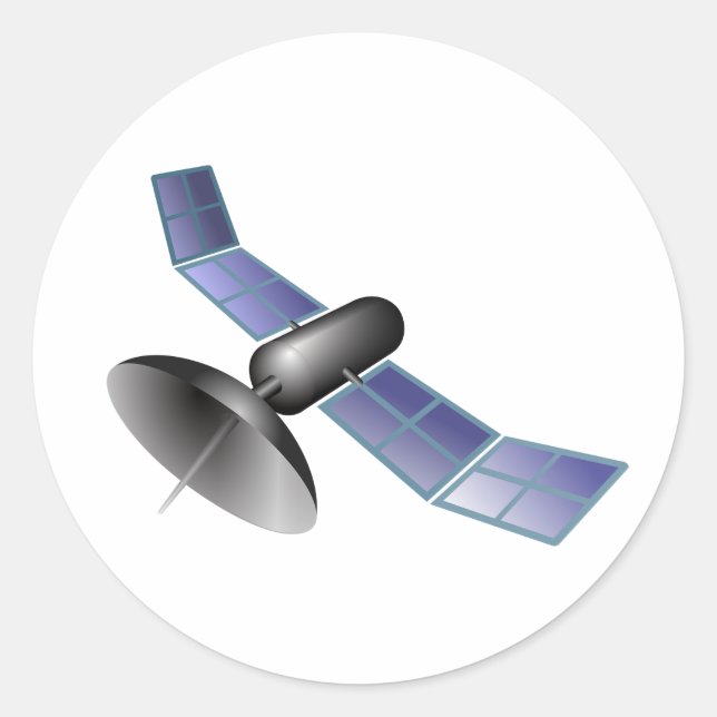 Satellitenaufkleber Runder Aufkleber (Vorderseite)