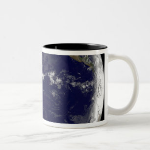 Satellitenbild der Erde 2 Zweifarbige Tasse