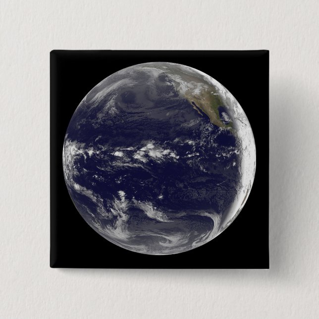 Satellitenbild der Erde Button (Vorderseite)