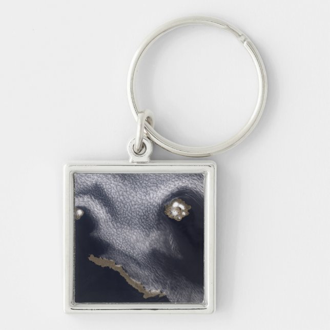 Satellitenbild der Insel Semisopochnoi Schlüsselanhänger (Vorne)