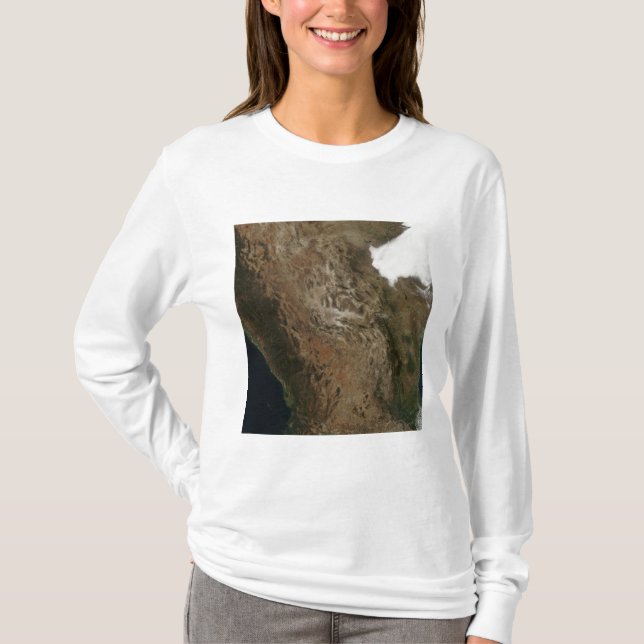 Satellitenbild der Landschaft von Zentralmexiko T-Shirt (Vorderseite)