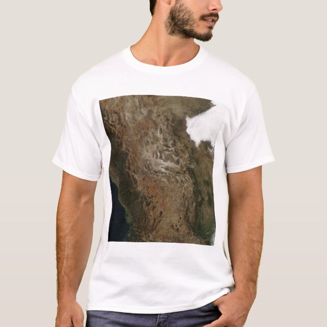 Satellitenbild der Landschaft von Zentralmexiko T-Shirt (Vorderseite)
