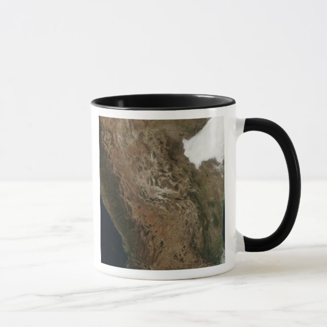 Satellitenbild der Landschaft von Zentralmexiko Tasse (Rechts)