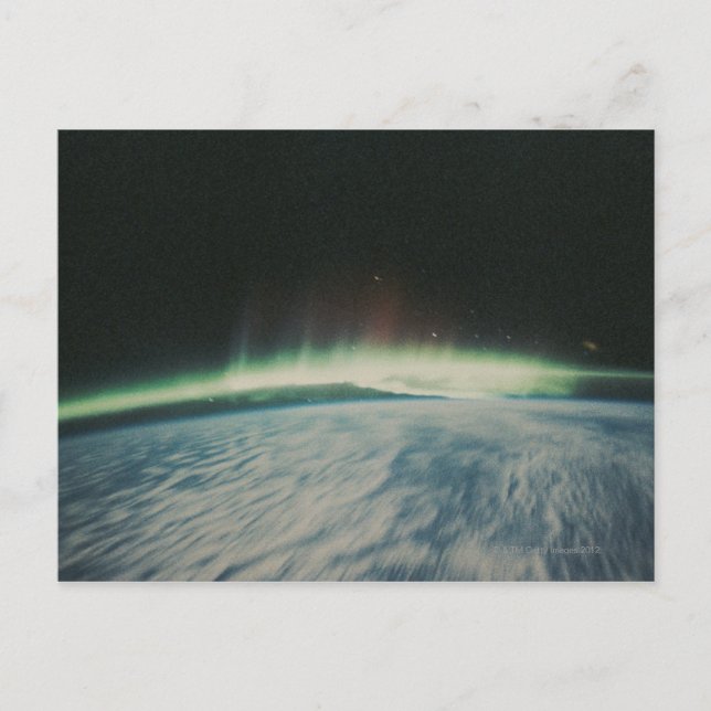Satellitenbild der Nordlichter Postkarte (Vorderseite)