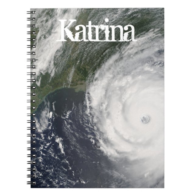 Satellitenbild des Hurrikans Katrina, August 2005 Notizblock (Vorderseite)