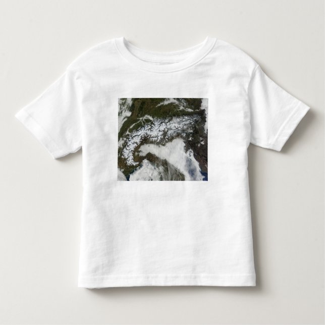 Satellitenbild Die Alpen Kleinkind T-shirt (Vorderseite)