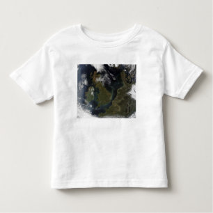 Satellitenbild Nordeuropas Kleinkind T-shirt