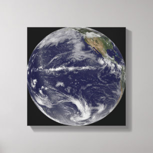 Satellitenbild von Erde Leinwanddruck