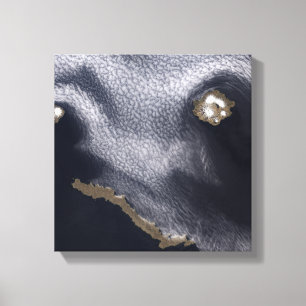 Satellitenbild von Semisopochnoi Insel Leinwanddruck