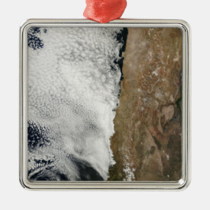 Satellitenblick auf die Anden Silbernes Ornament