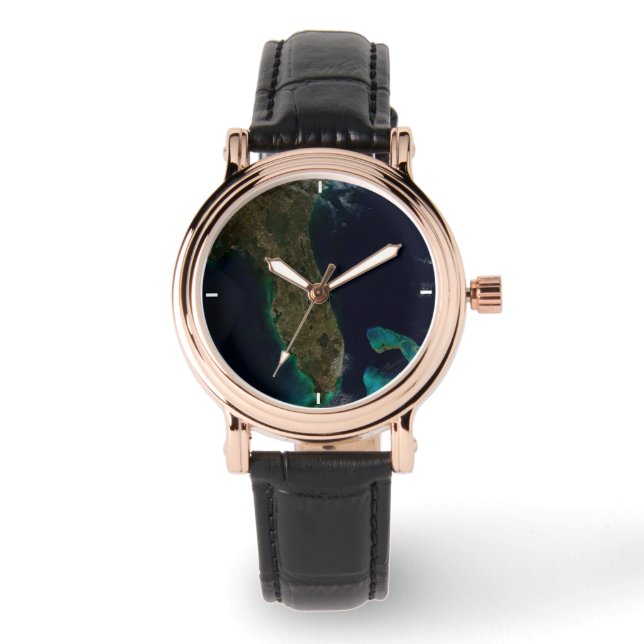Satellitenblick auf Florida. Armbanduhr (Vorderseite)