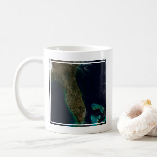 Satellitenblick auf Florida. Kaffeetasse
