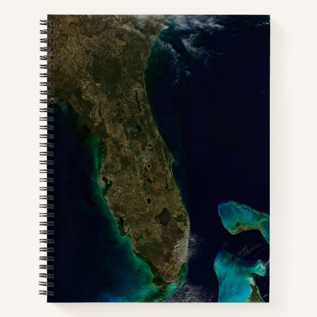 Satellitenblick auf Florida. Notizbuch (Vorderseite)