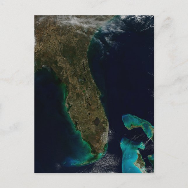 Satellitenblick auf Florida. Postkarte (Vorderseite)