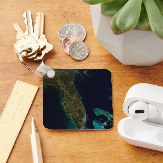 Satellitenblick auf Florida. Schlüsselanhänger (Schreibtisch)