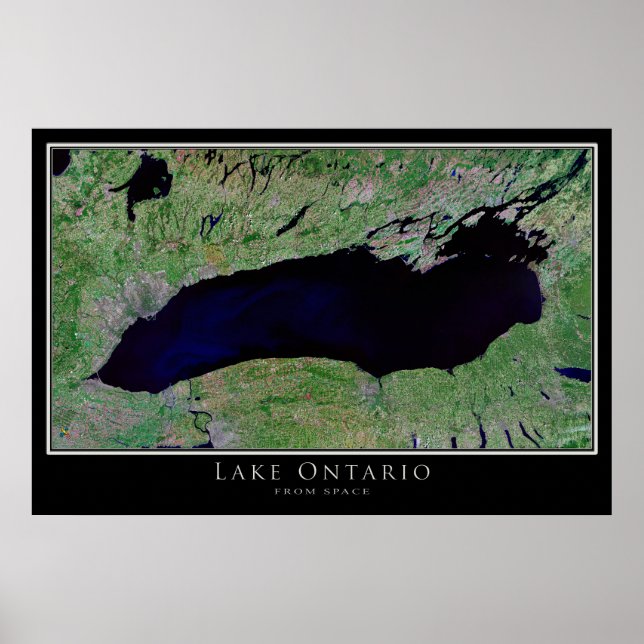 Satellitenplakat des Lake Ontario Poster (Vorne)