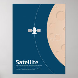 Satellitenplakat für Kinder Poster