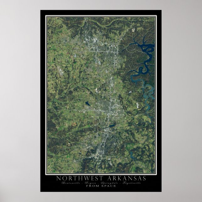 Satellitenplakat Northwest Arkansas Poster (Vorne)