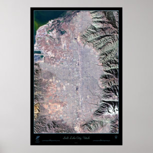 Satellitenplakat Salt Lake Citys, Utah Poster