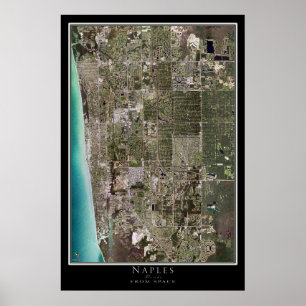 Satellitenplakat von Neapel Florida Poster