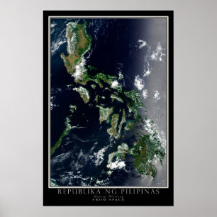 Satellitenplakatkarte der Republik Philippinen Poster