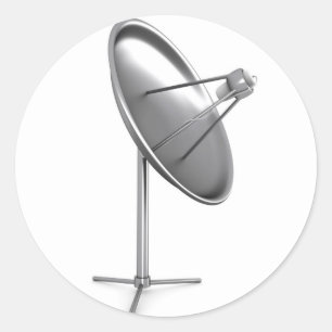 Satellitenschüssel Runder Aufkleber