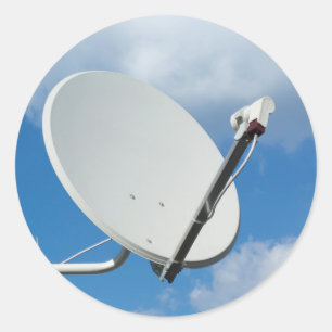Satellitenschüssel Runder Aufkleber