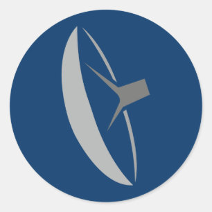 Satellitenschüssel sattelite dish runder aufkleber