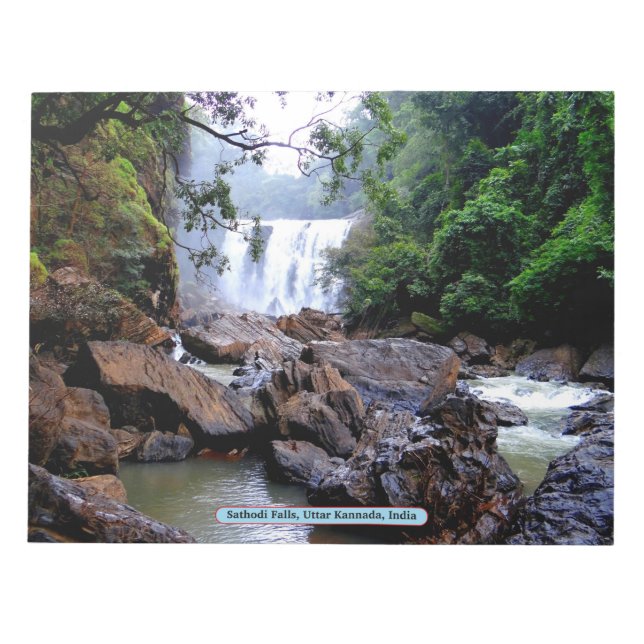 Sathodi Falls, Uttar Kannada, Indien Notizblock (Vorderseite)
