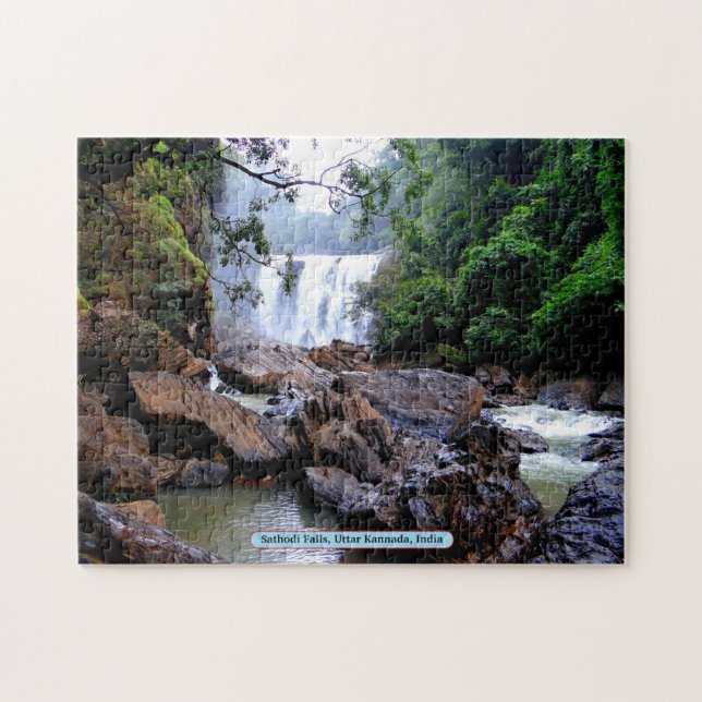 Sathodi Falls, Uttar Kannada, Indien Puzzle (Horizontal)