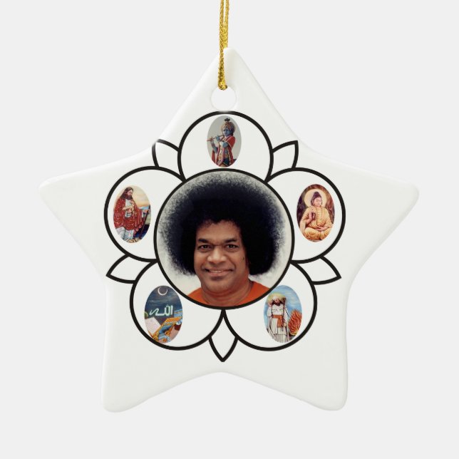 Sathya Sai Baba-Dekor-Verzierungen Keramikornament (Vorne)