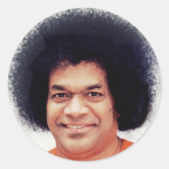 Sathya Sai Baba Sticker rund (Vorderseite)