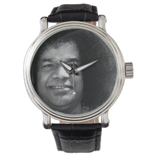 Sathya Sai Kuchen-Vintage lederne Uhr