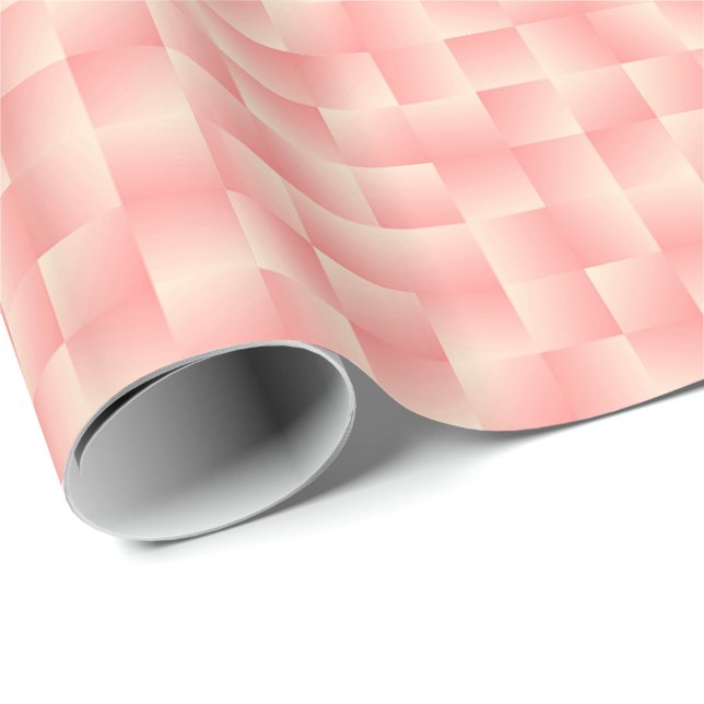 Satin-Bänder - Pfirsichrosa Geschenkpapier (Rolleneckpunkt)