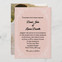 Satin Blush Photo Wedding Invitation