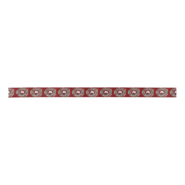 Satin Christmas Ribbon with Horse Satinband (Vorderseite)
