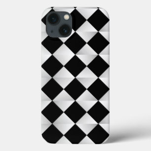 Satin Diamonds - schwarz-weiß Case-Mate iPhone Hülle