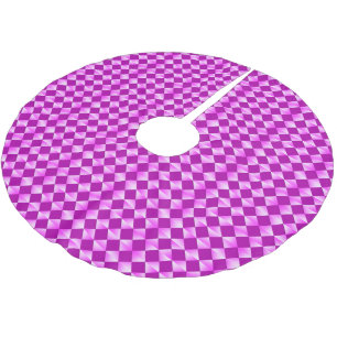 Satin Diamonds - violett und lila Polyester Weihnachtsbaumdecke