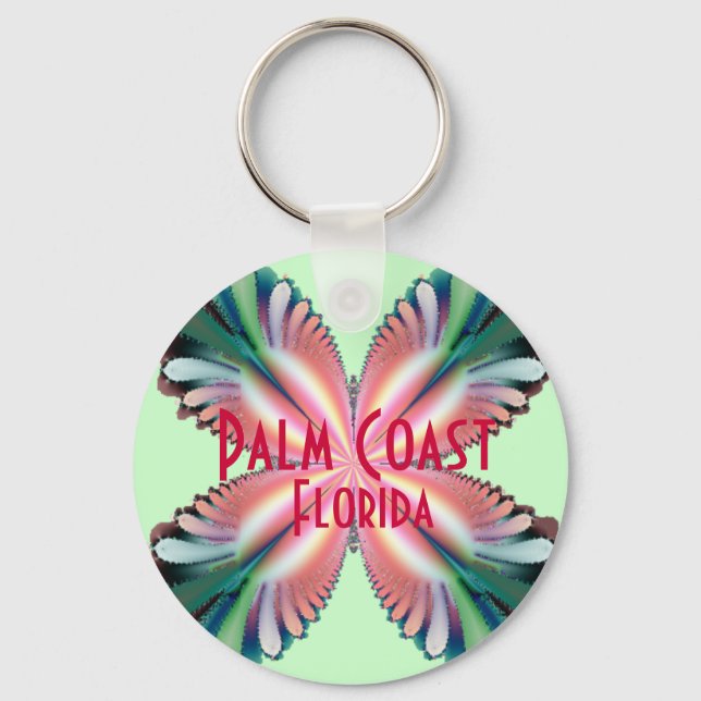 Satin Fleur, Palmenküste, Florida Schlüsselanhänger (Vorderseite)