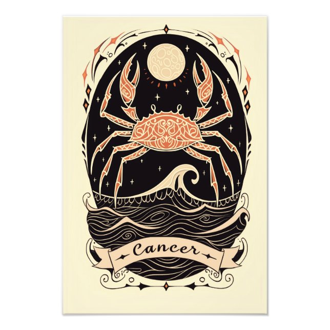 Satin Foto Paper Cancer Celestial Zodiac (Vorne)
